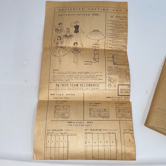 Vtg 60s Butterick uncut girls set of dance costumes sewing pattern - Picture 3 of 4